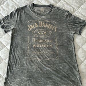 Lucky Brand Gray Graphic Tee with Jack Daniel’s logo